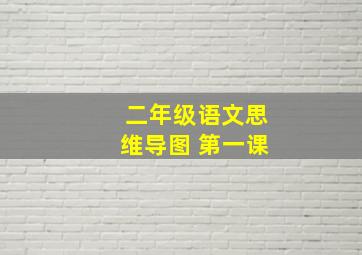 二年级语文思维导图 第一课